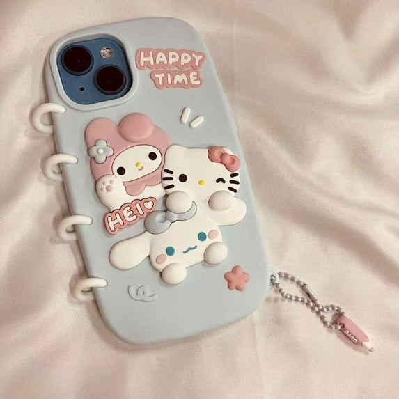 Sanrio Phone Cases For iPhone16 15 14 13 12 11 Pro Max Cartoon Hello Kitty Cover Shell