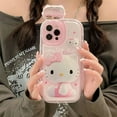 thumbnail image 1 of Sanrio Pink Hello Kitty With Makeup Mirror Phone Case For Iphone 11 12 13 14 Pro Max Mini X Xs Xr Girl Gift Shockproof Cover, 1 of 5