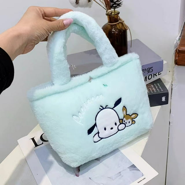 Sanrio Plush Bag Kawaii Hello Kitty Cinnamoroll Handbag Tote Plushie ...