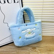 Sanrio Plush Bag Kawaii Kuromi My Melody Cartoon Anime Handbag Cute Cinnamoroll Storage Tote Bags Women Girl Birthday Gifts