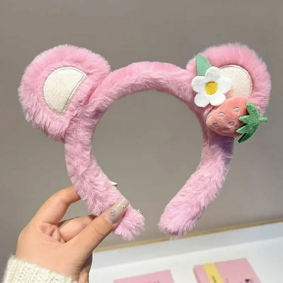 Sanrio Plush Ears Hello Kitty Headbands Girl Kawaii Kuromi Hairband Women Cartoon Anime Hair Accessories Kids Birthday Xmas Gift