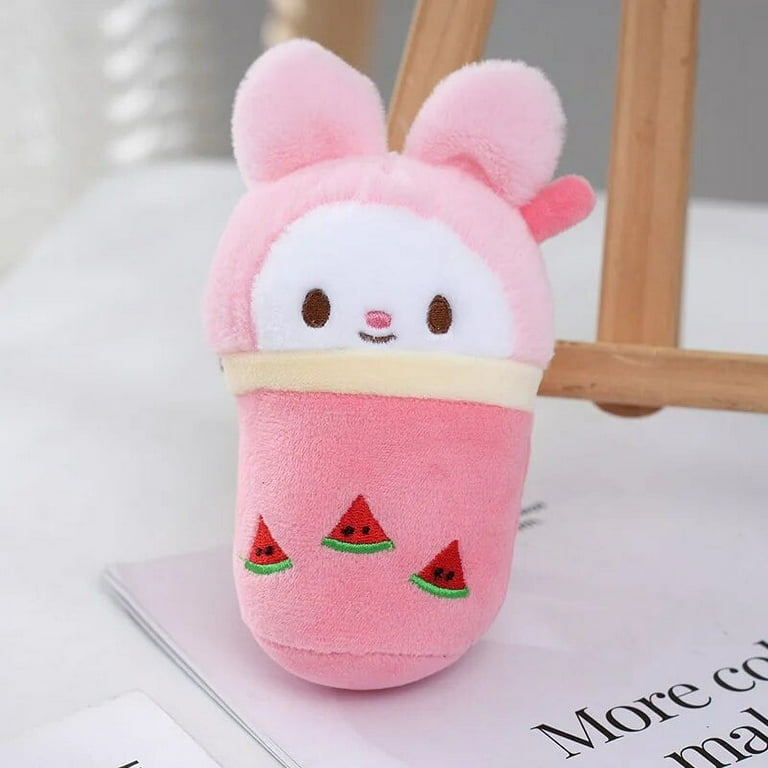 Sanrio Plush Milk tea Keychain Doll Hello Kitty My Melody Kuromi