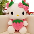 Sanrio Plush Toy Kawaii Hello Kitty Hold Strawberry Cartoon Doll Girl