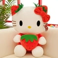 Sanrio Plush Toy Kawaii Hello Kitty Hold Strawberry Cartoon Doll Girl ...