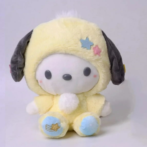 Sanrio Plush Toys Kawaii Hello Kitty My Melody Room Decor Kuromi Plushie Cinnamoroll Doll Plush Keychain for Christmas Gifts