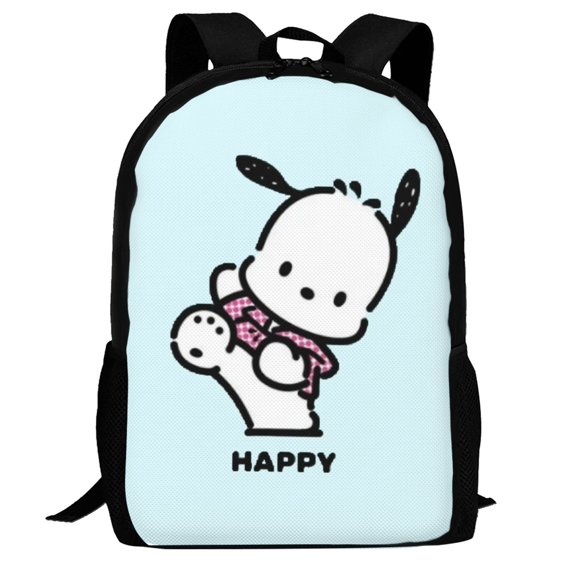 Sanrio Pochacco Backpack,3d Print Laptop Backpack Lightweight Casual Daypack Bookbag Multi-Function Travel Backpack 16.5 In