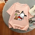 thumbnail image 1 of Sanrio Pochacco Graphic T Shirts Aesthetic Tops Harajuku Summer Oversized T Shirt Multicolor Gril Gothic Y2k Top Women Clothes, 1 of 22