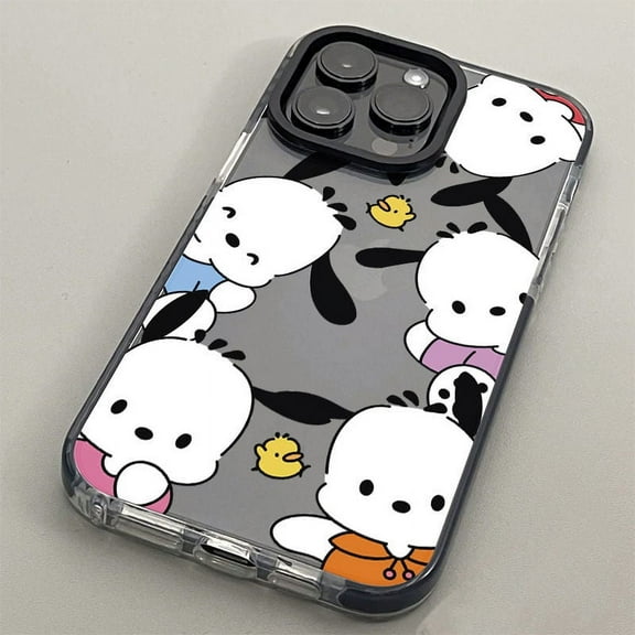 Sanrio Pochacco Kawaii Happy Phone Case For iPhone 15 14 13 12 11 Pro Max XS Max XR 7 8 Plus MINI Y2K Silicone Cute Back Cover