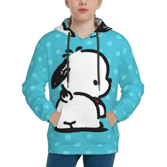Sanrio Pochacco Kids' Hoodie 3d Print Sweatshirt Soft Pullover Hooded With Big Pockets Fans Gifts For Boys Or Girls Small