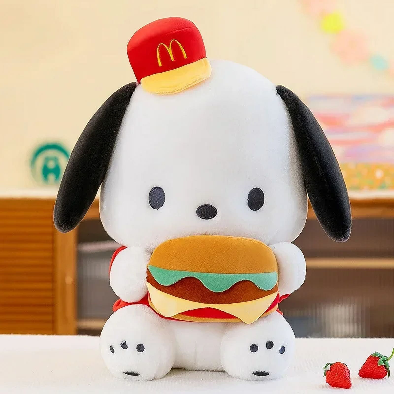 Sanrio Pochacco Series Hamburger Pochacco Plush 52cm Pillow Dolls