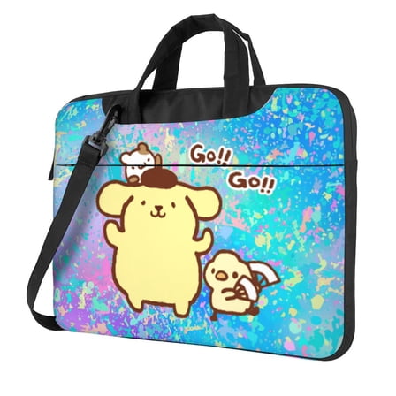 Sanrio Pompompurin Laptop Bag Laptop Case Computer Notebook Briefcase Messenger Bag With Adjustable Shoulder Strap 14 Inch