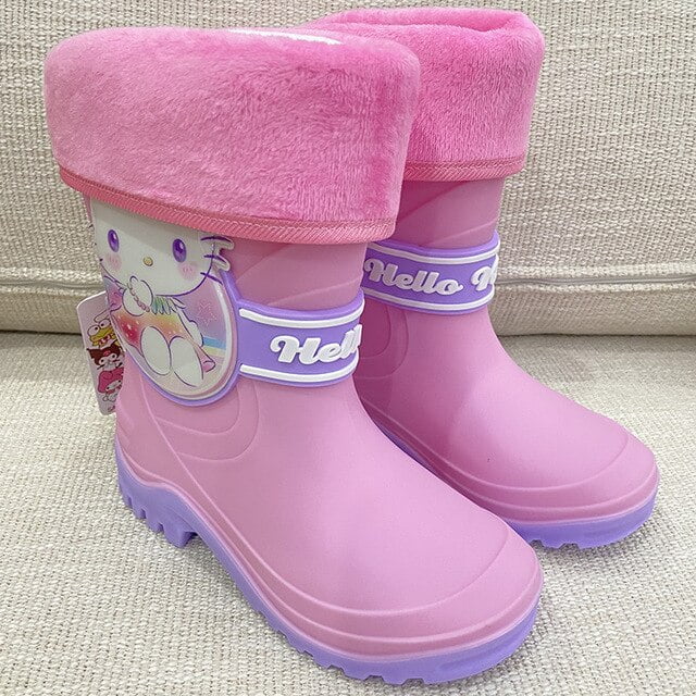 Sanrio Rain Boots Kawaii Hellokitty Anime Cute Boys Girls HighTop Rain