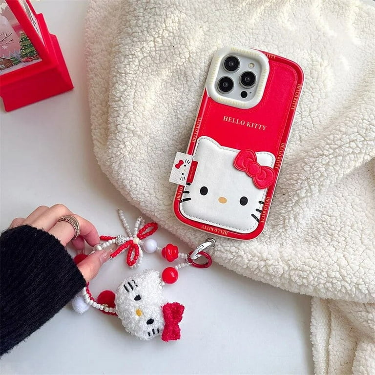 HELLO KITTY スマホケース レッド Sanrio Red Hello Kitty Phone Case For IPhone 15 14 13 12 11 Pro