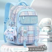 Sanrio Schoolbag Primary School Student Large Capacity Lightweight Children's Spine Protection Kuromi Nylon Waterproof Backpack