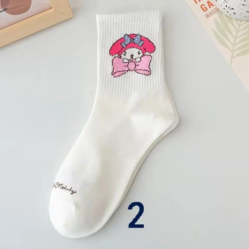 Sanrio Stockings Hello Kitty Cinnamoroll Pochacco Cute Socks Cartoon ...