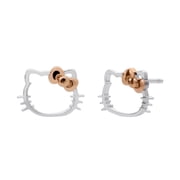 Sanrio Stud Rose Gold Plated, Hello Kitty Earrings, Sterling Silver, Gift Box, (025''), HK925