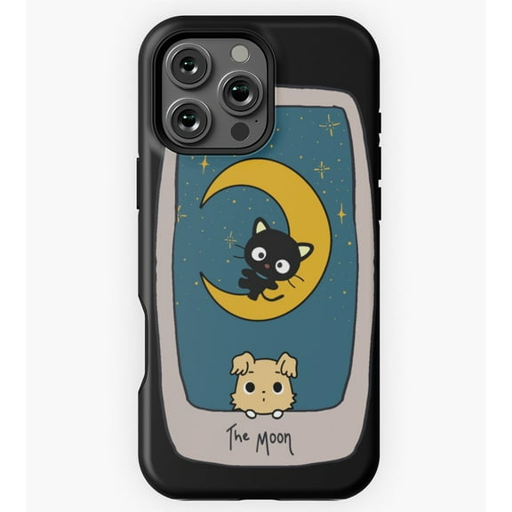 Sanrio Tarot The Moon Chococat and Chibimaru GA5919 Phone Case for iPhone 11 to 17 Pro Max