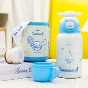Sanrio Thermos Cup Kawaii Kuromi Cinnamoroll Student Portable Cute Cartoon with Strap Stainless Steel Cup Toy Girls Gifts