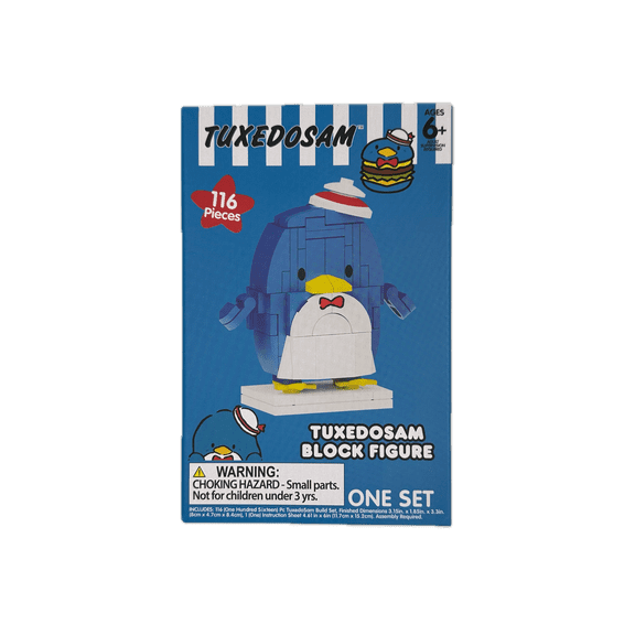 Sanrio Tuxedosam Compatibility 6+ Interlocking Block Building Sets Popular Characters, 116 Pieces