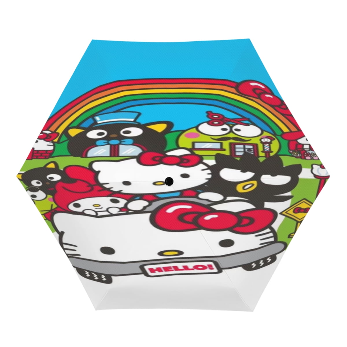 Sanrio UV sunshade manual open and close, compact, portable, UV coating, rain, wind