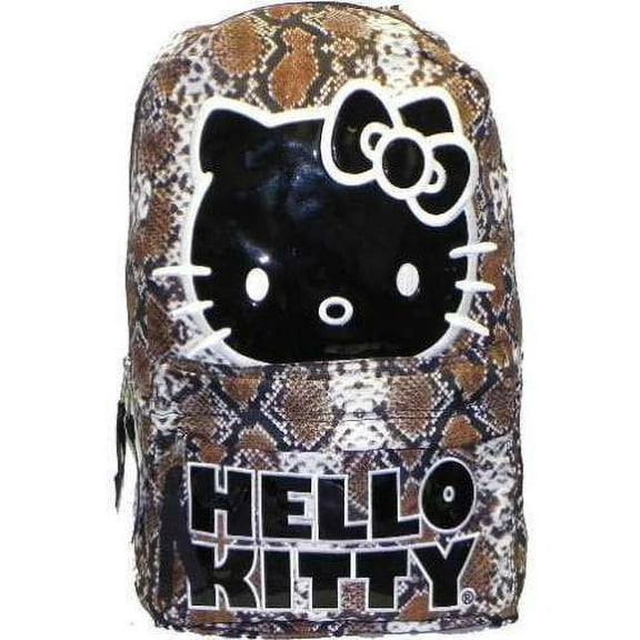 Sanrio Unisex Snakeskin Design Backpack, Hello Kitty Snake Print Backpack