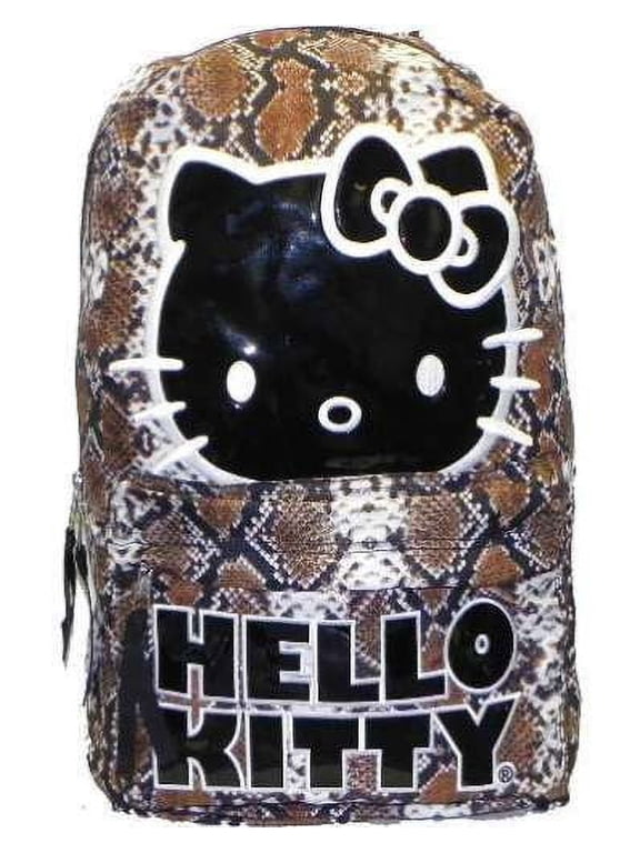 Unisex Snakeskin Design Backpack, Hello Kitty Snake Print Backpack