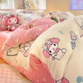 thumbnail image 1 of Sanrio Winter Bed Four-Piece Set Kawaii Kuromi Plush Thickened Warm Cute Hellokittys Cartoon Bed Sheet Pillowcase Birthday Gift, 1 of 1
