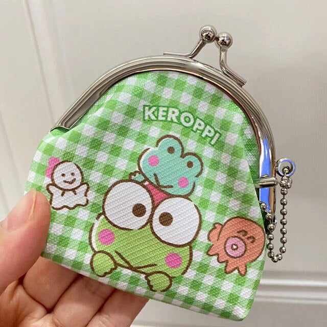 Sanrio Women Coin Purse Cartoon Hello Kitty My Melody Short Hasp Change  Wallet Clutch Change Purse Female Mini Money Bag