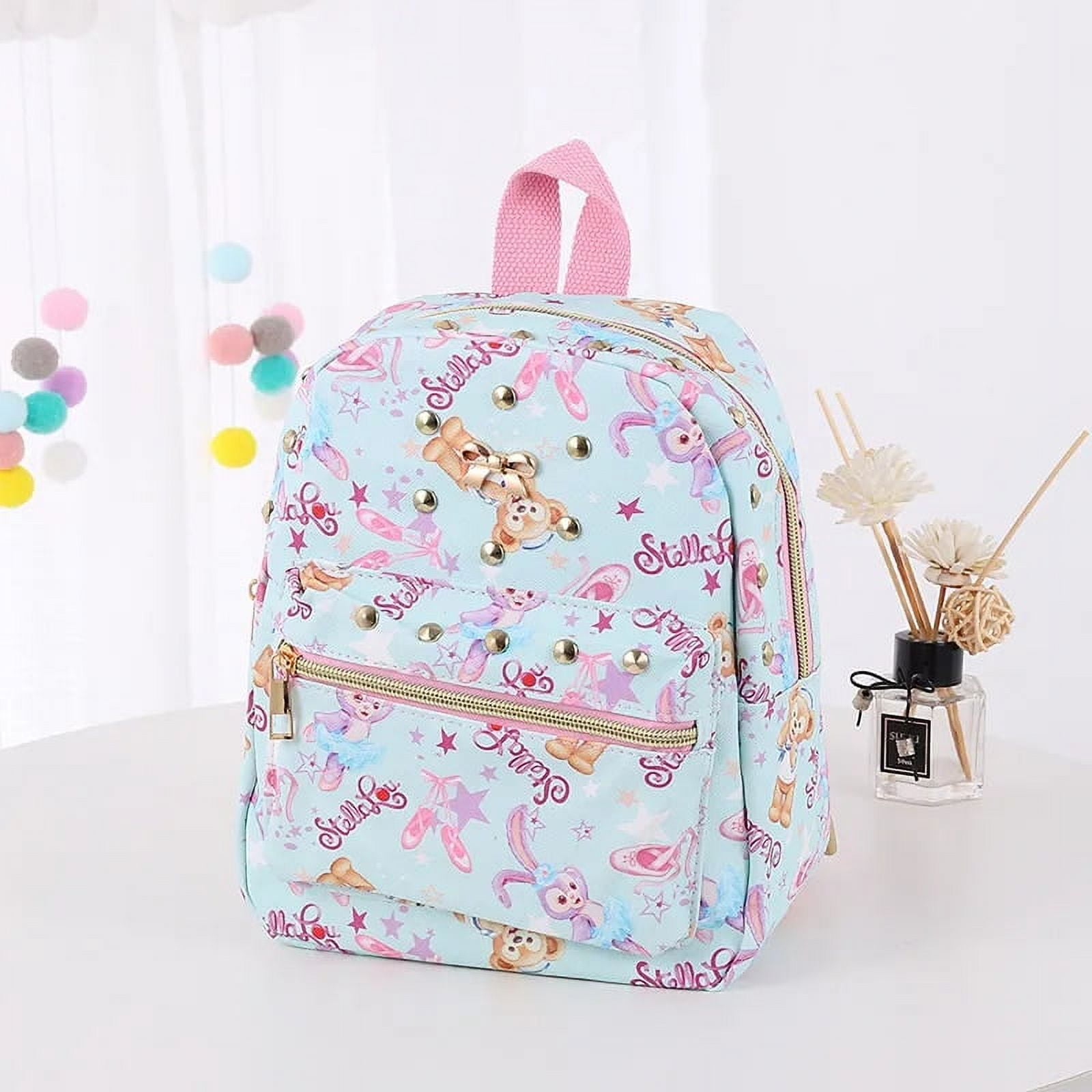 Sanrio Women Pink Backpacks PU Leather School Bag Kawaii MyMelody Hello
