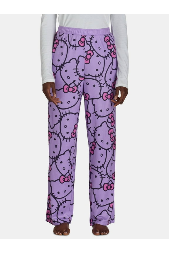, Women's Print Pajama Pants, Hello Kitty Icon, Sizes XS-3XL
