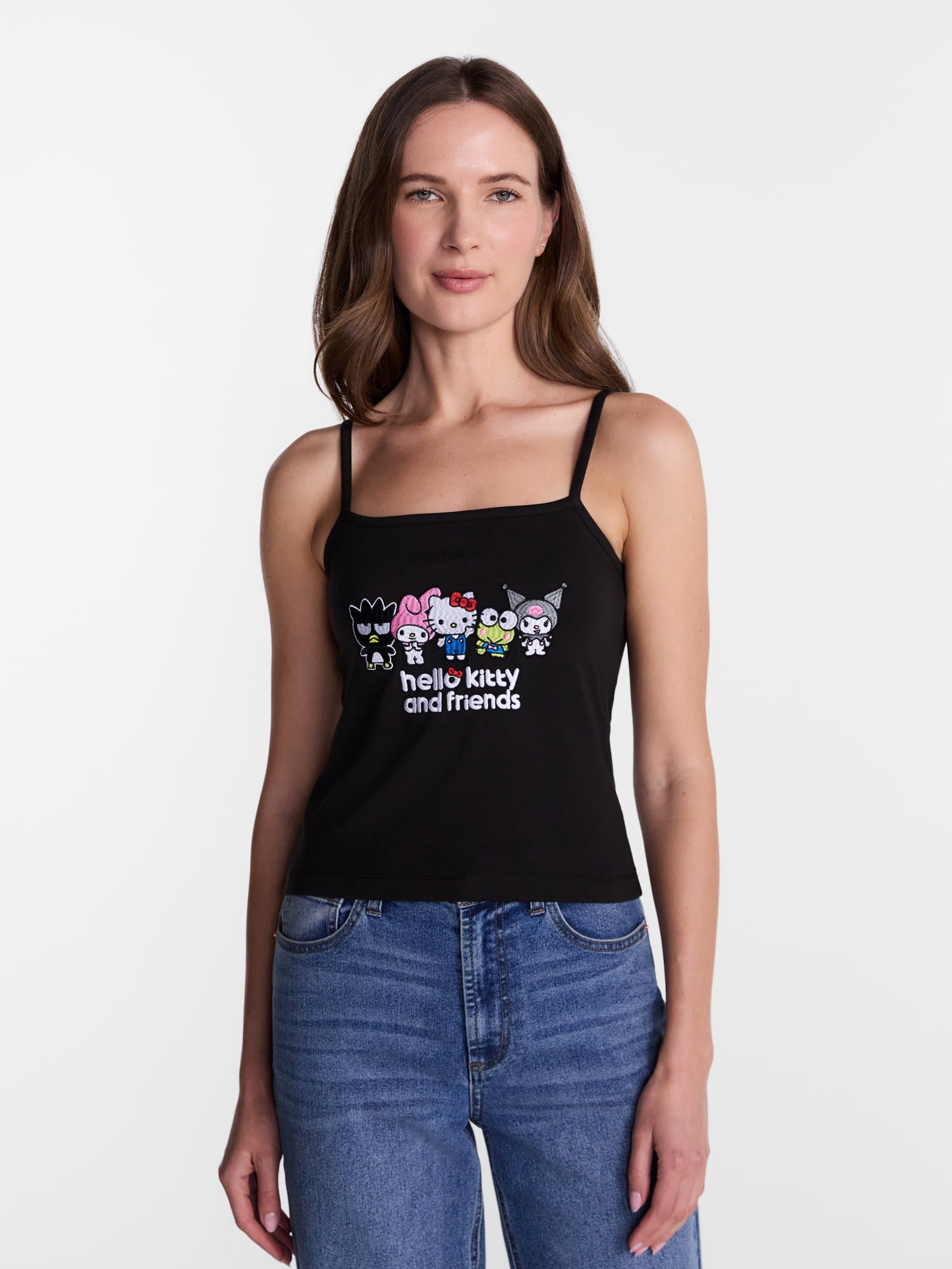 Sanrio Women's Hello Kitty Embroidered Tank Top, Sizes XXS-XXL