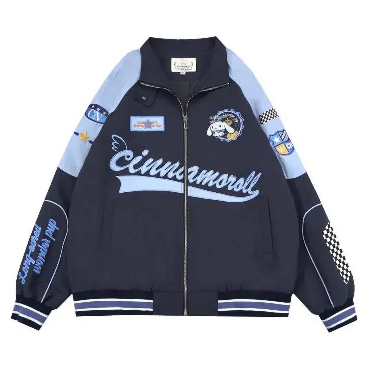 Sanrio Y2k Cinnamoroll Racer Jacket Kawaii Motor Biker Jacket Pants