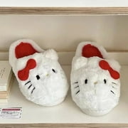 Sanrio-Zapatillas de Hello Kitty para estudiantes, zapatos de algodón de felpa, accesorios de baño, decoración de habitación, regalo Kawaii, Y2K