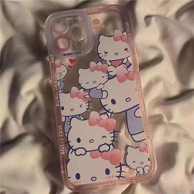 Sanrio cinnamoroll hello kitty cartoon cute clear case for iphone 13 12