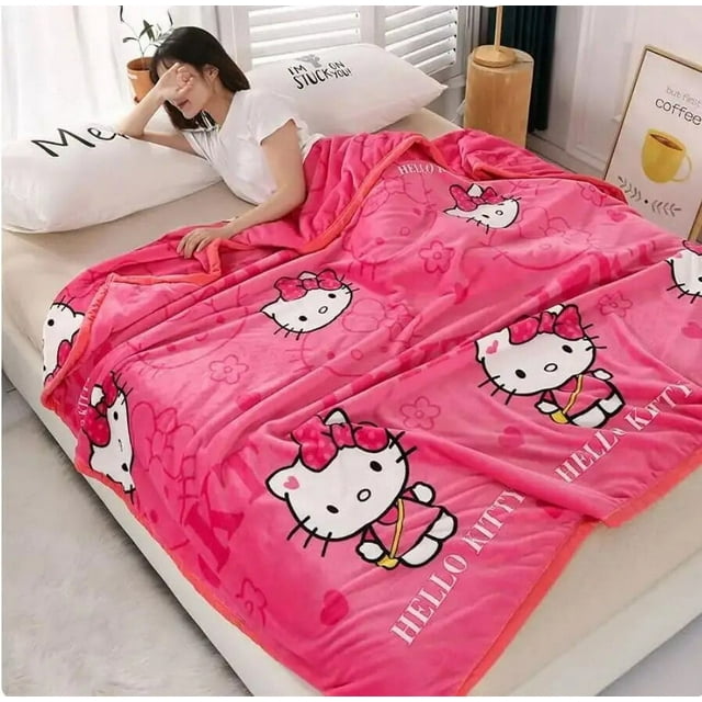 Sanrio hello Kitty Bedding Set Flannel Quilt Cover baby Pillowcase