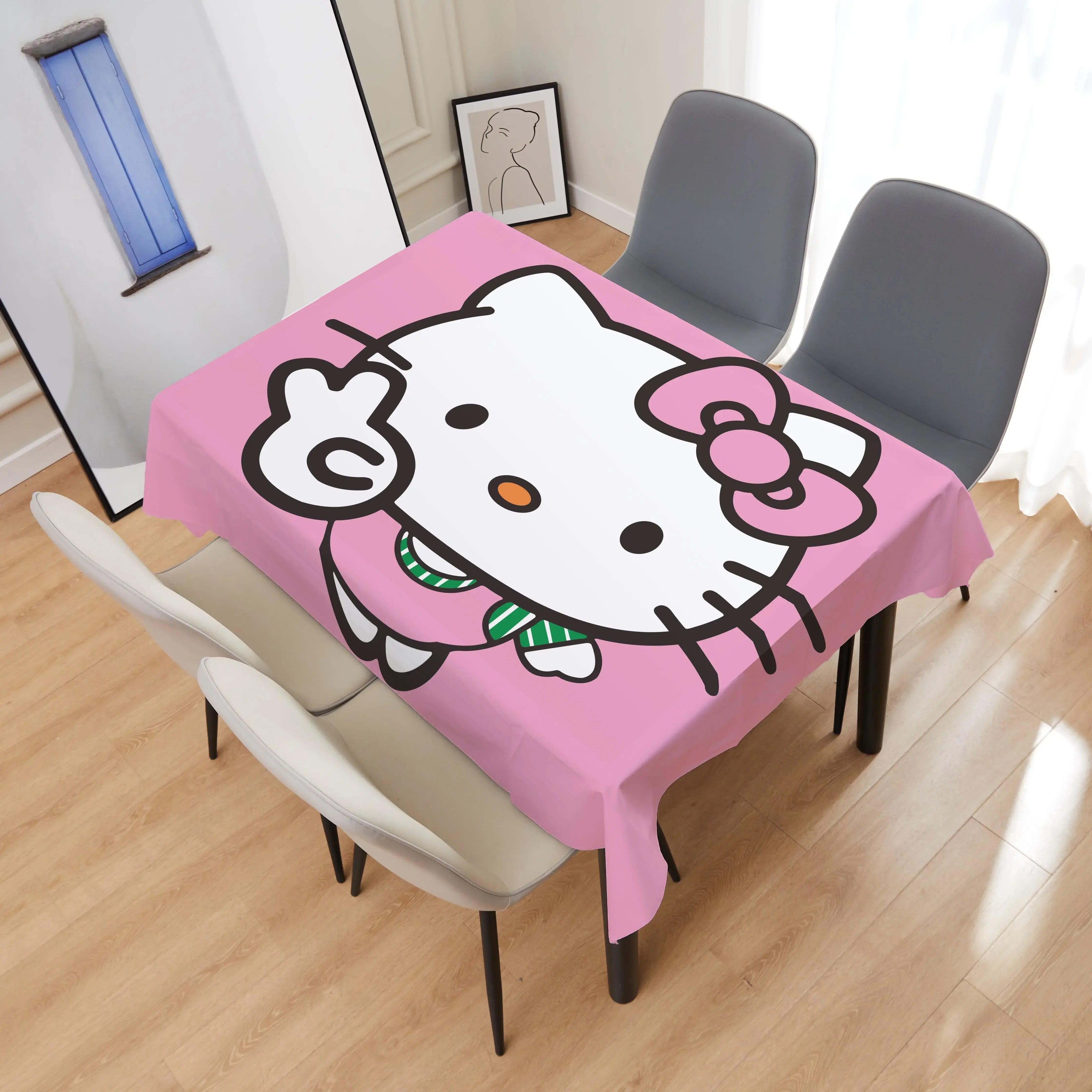 Sanrio hello kitty tablecloth my melody cute cartoon background cloth