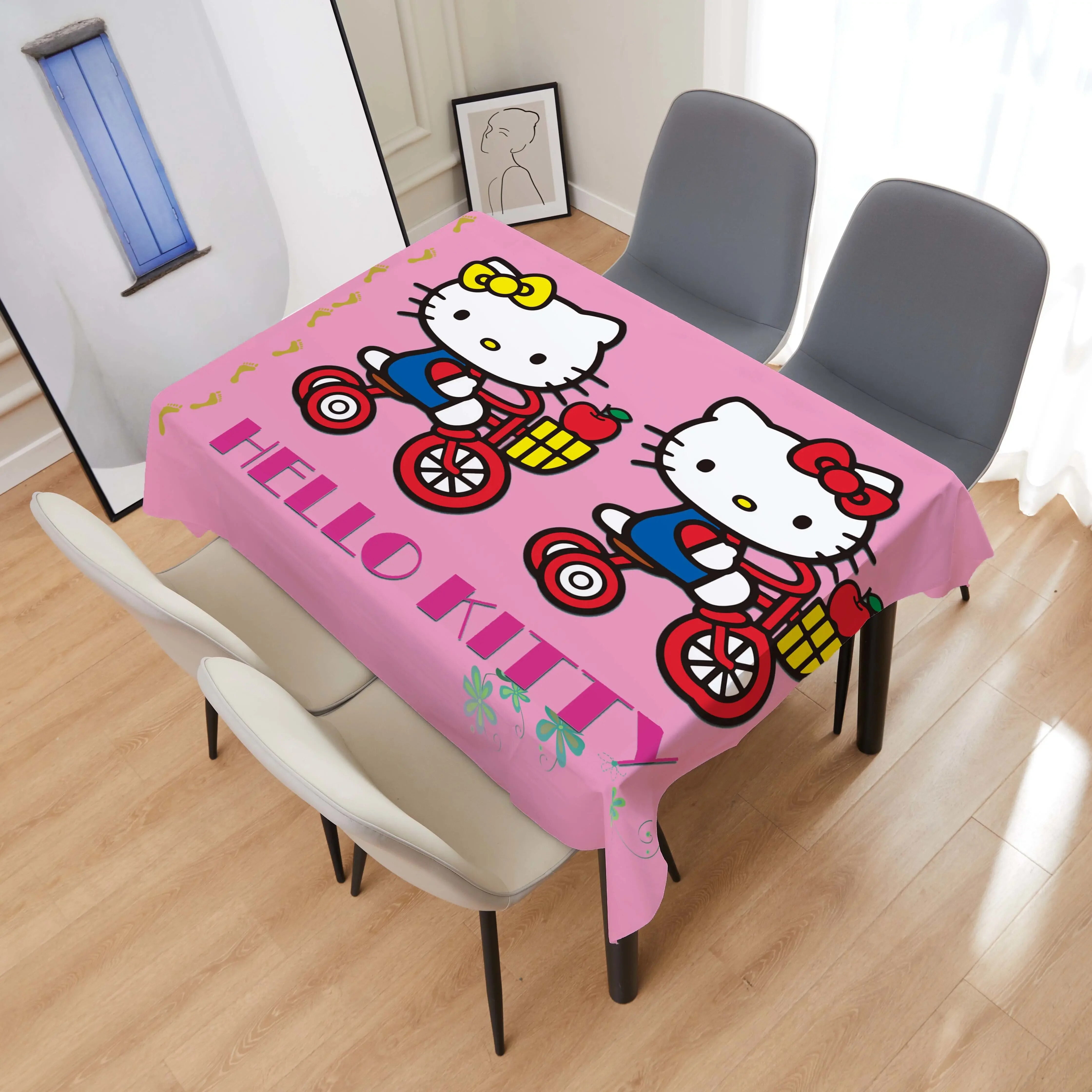 Sanrio hello kitty tablecloth my melody cute cartoon background cloth