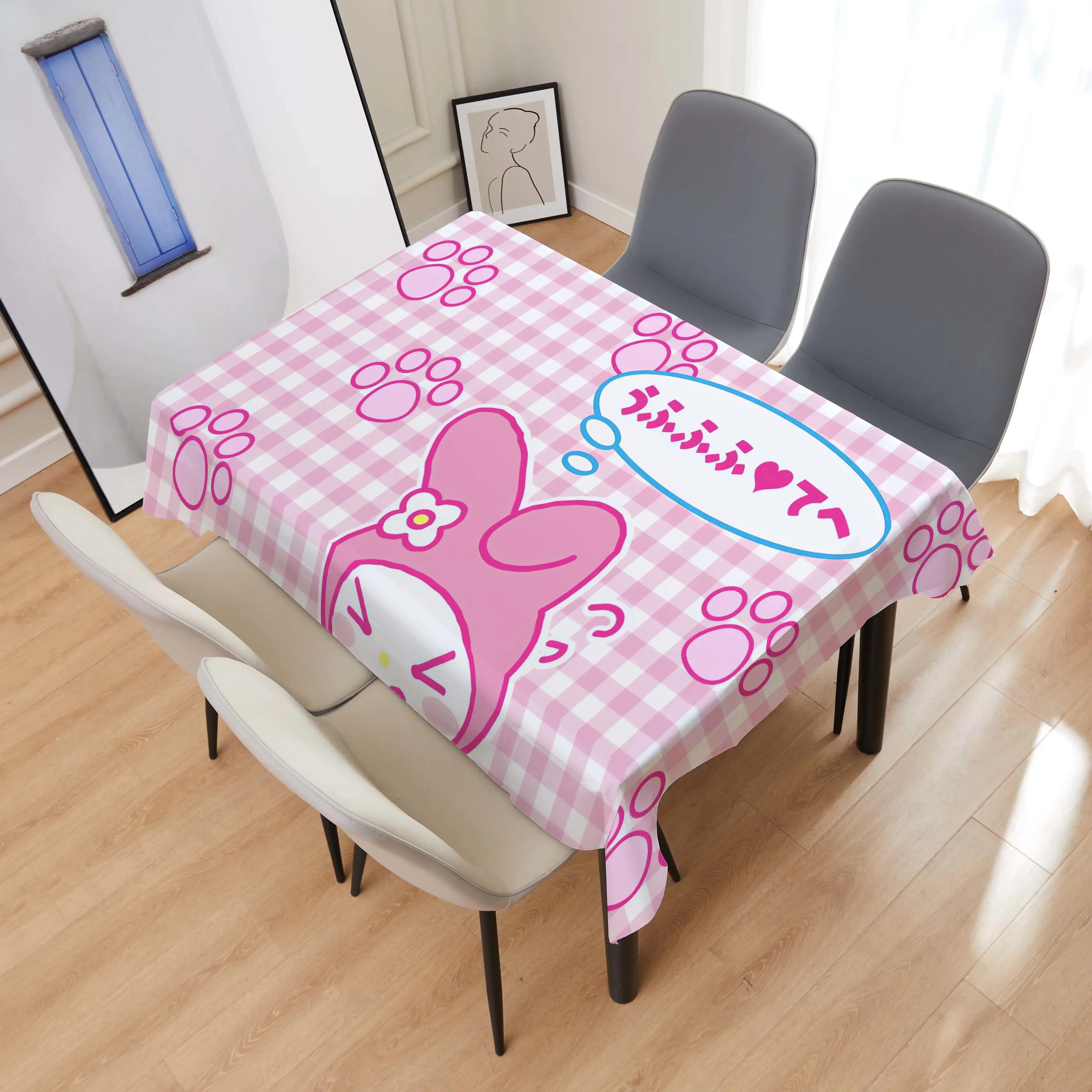 Sanrio hello kitty tablecloth my melody cute cartoon background cloth