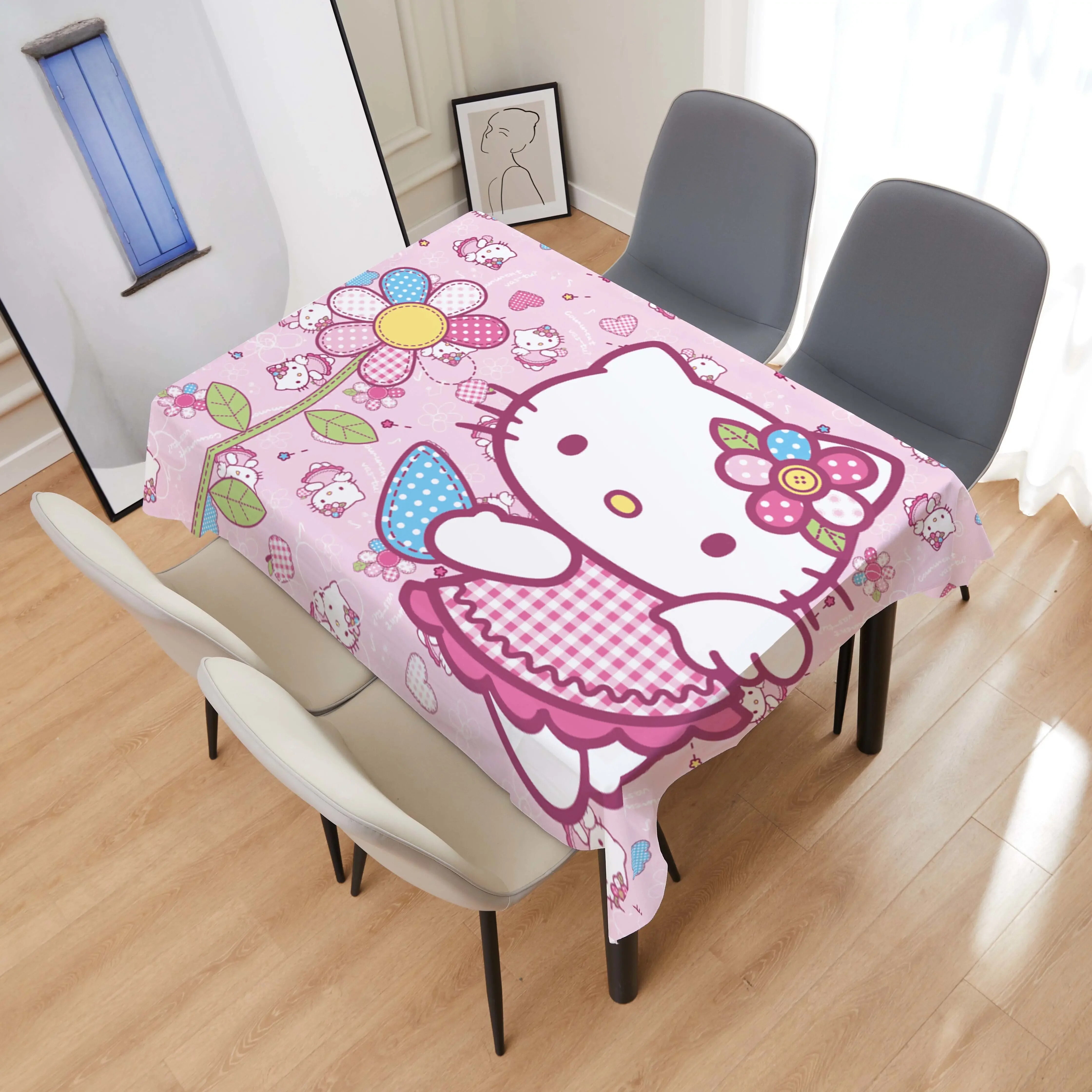 Sanrio hello kitty tablecloth my melody cute cartoon background cloth