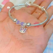 HONGLI Sanrio kawaii cinnamon roll bow bracelet ins student girl heart Kuromi cartoon HelloKitty bracelet for girlfriends couple gifts