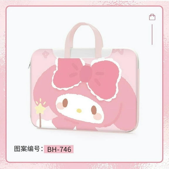 Sanrioed Anime Cartoon My Melody Laptop Bag Applicable for 12/13.3/14/15.6/16/17.3Inches Computer Protective Case High Capacity