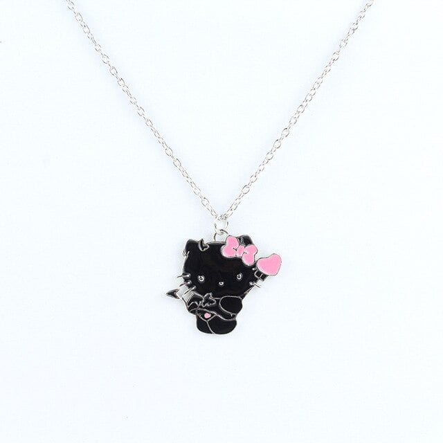 MY MELODY & KUROMI heart BEST FRIENDS NECKLACE SET couples sanrio hello  kitty