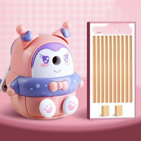 Sanrioed Cinnamoroll Kuromi Alloy Pencil Sharpener Automatic Lead In Multifunction Hand Crank Anti-SlipStudentGirl Festival Gift