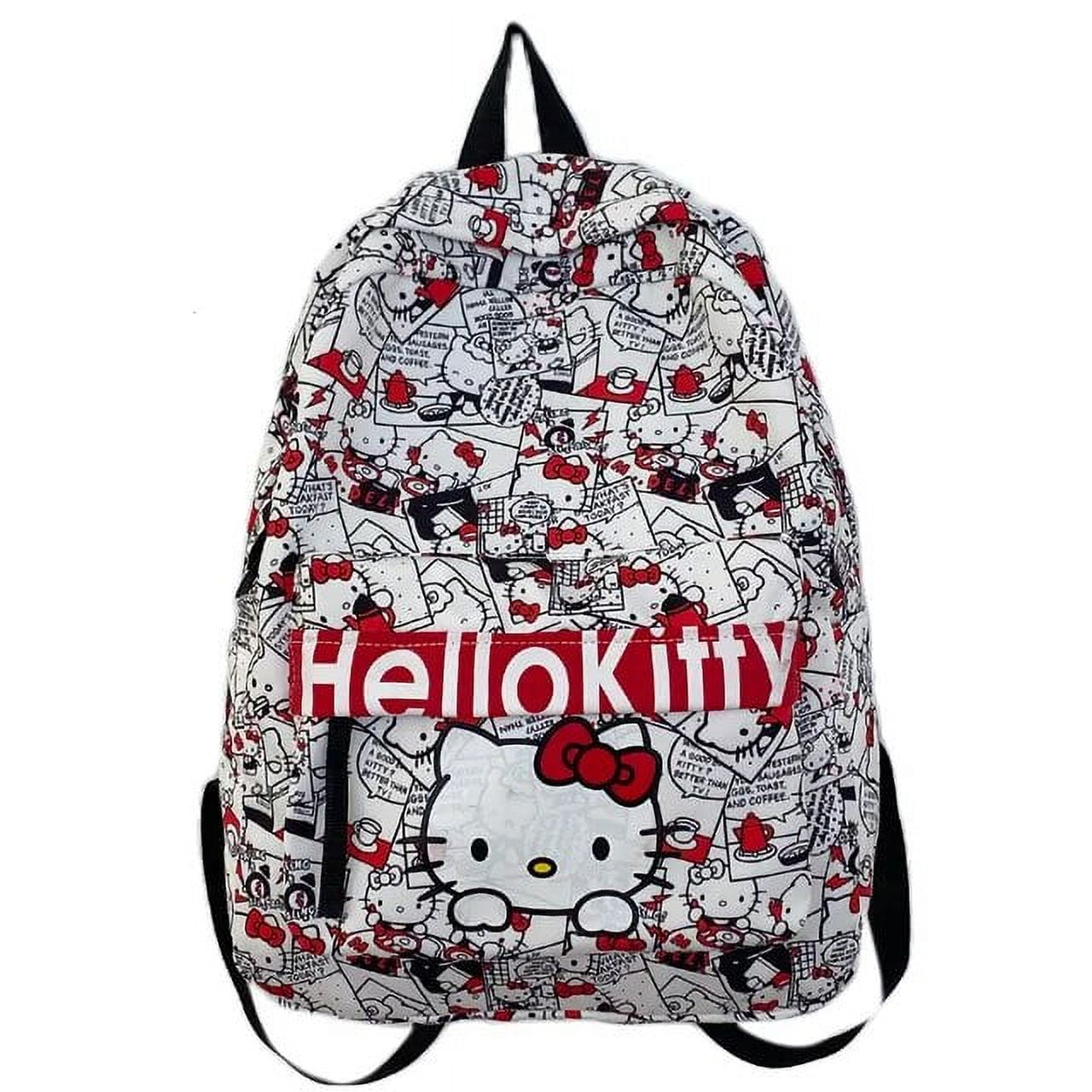 Sanrioed Hello Kitty Anime Kitty Cat Backpack Cute Schoolbags Student ...