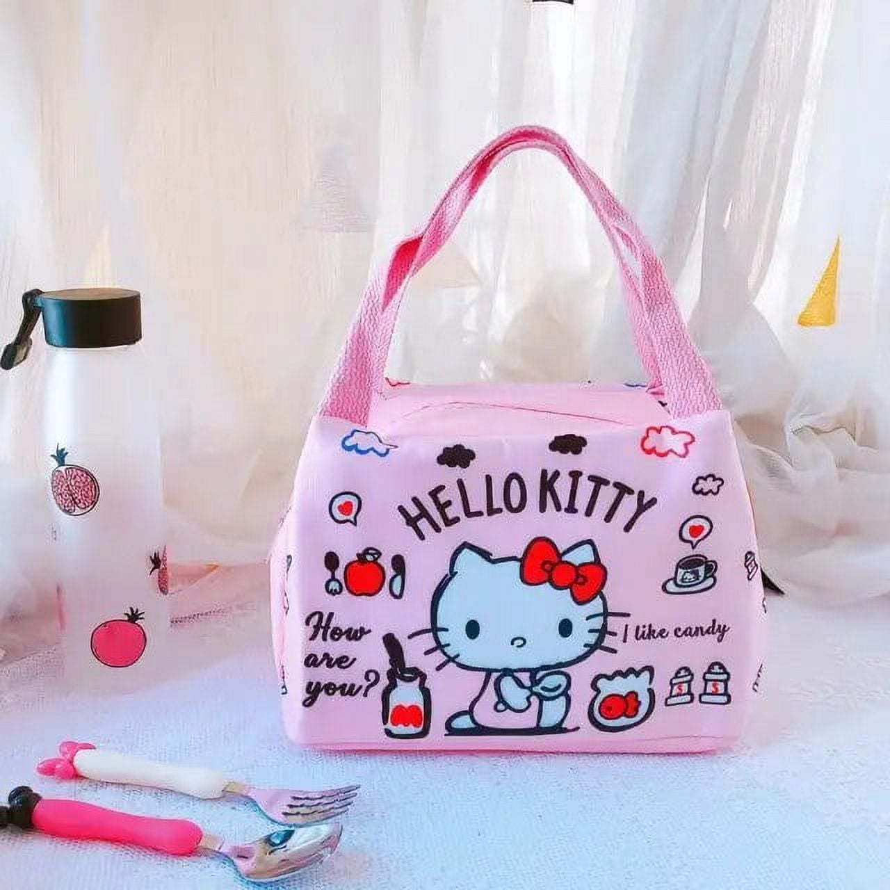 Sanrioed Hello Kittys Kids Bento Bag Cute Lunch Box Totes Cinnamonroll