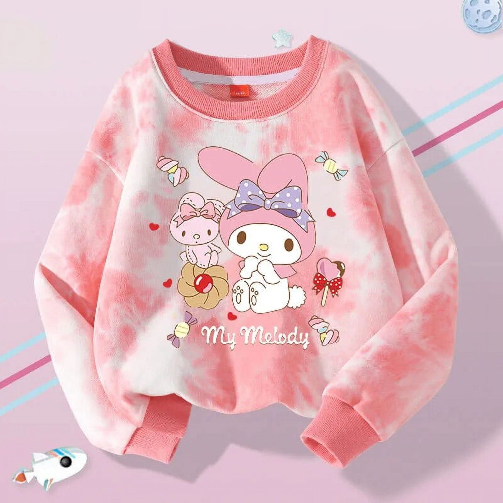 Sanrioed Kids T-Shirt Long Sleeve Kawaii Winter Undershirt Soft Cotton