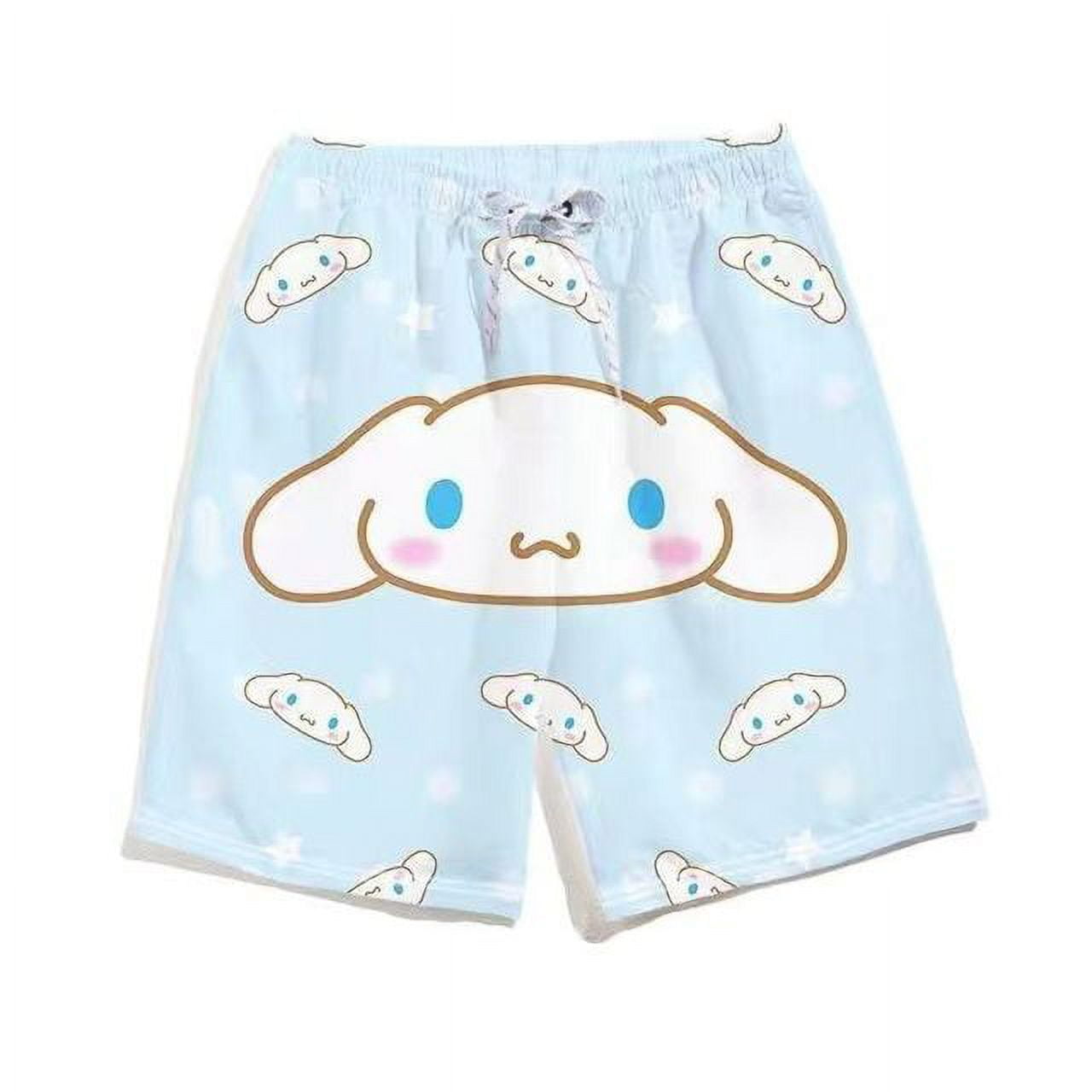 Sanrioed Shorts Kawaii Summer Pants Soft Cooling Cartoon Breeches Anime