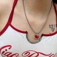 thumbnail image 1 of Sanrioed Y2k HelloKittys Necklace Kawaii Anime Diamond Pendant Kitty Stuff Collarbone Chain Women Christmas Gift Free Shipping, 1 of 10