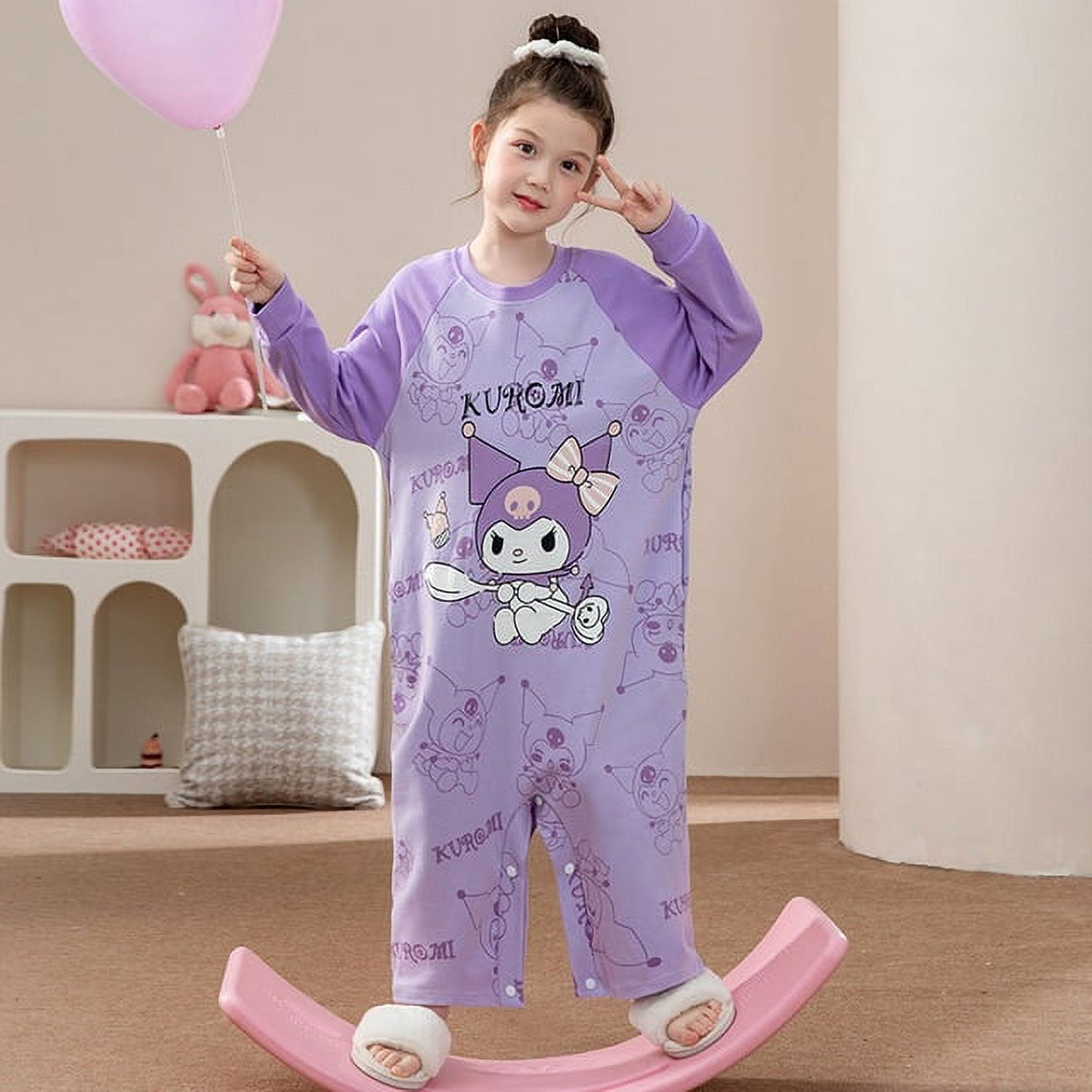 Sanrioes Anime Kuromi Cinnamoroll My Melody Pochacco Kids Rompers Girl Boy Toddler Jumpsuit