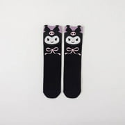 Sanrioes Anime Kuromi Kids Jk College Style Knitted Warm Socks Melody Cinnamorol Autumn Winter Girl Lolita Long Socks Tube Socks